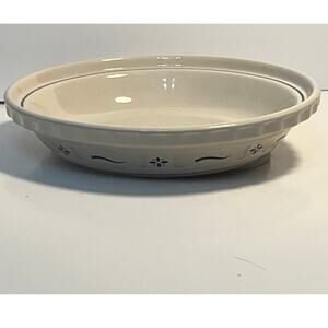 LONGABERGER  Traditions Classic Blue Pie Baking Plate Discontinued